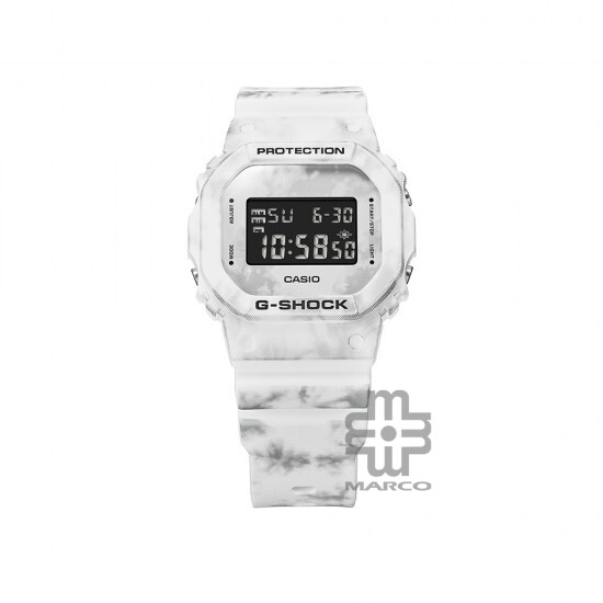 Casio G-Shock Grunge Snow Camouflage Series DW-5600GC-7 White Resin Band Men Sports Watch