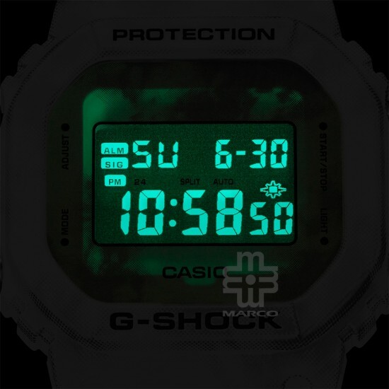 Casio G-Shock Grunge Snow Camouflage Series DW-5600GC-7 White Resin Band Men Sports Watch