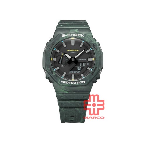 Casio G-Shock GA-2100FR-3A Green Resin Band Men Sports Watch
