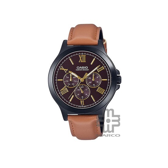 Casio General MTP-V300BL-5A Brown Leather Band Men Watch Casio General MTP-V300BL-5A Brown Leather Band Men Watch