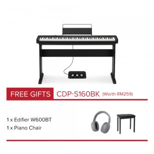 CASIO Digital Piano CDP-S160BK Black (Full Package)