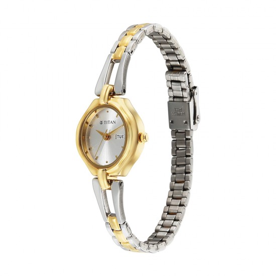 Titan Karishma 2345BM03 White Dial Stainless Steel Strap Quartz Women's Watch