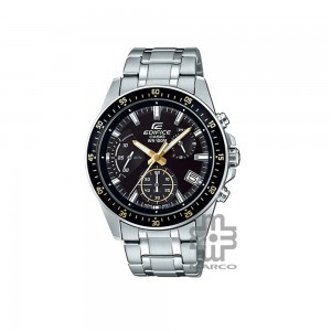Casio Edifice EFV-540D-1A9V Silver Stainless Steel Band Men Watch