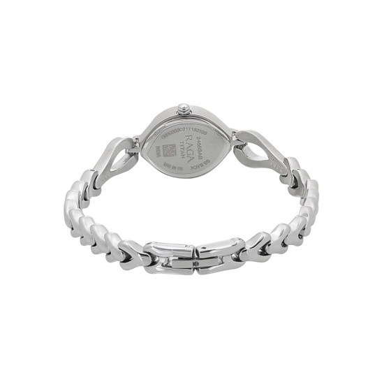 Titan Quartz 2455SM01 Silver Dial Metal Strap Quartz Women's Watch