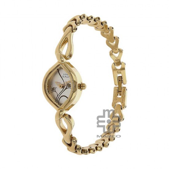 Titan Raga Flora 2455YM01 Silver Dial Metal Strap Quartz Women's Watch
