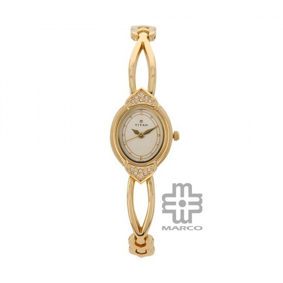 Titan Quartz 2468YM04 White Dial Metal Strap Quartz Women's Watch
