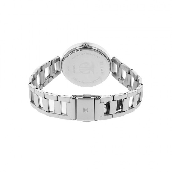 Titan Workwear 2480SM02 Black Dial Stainless Steel Strap Quartz Women's Watch