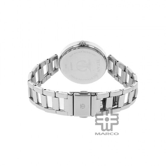 Titan Workwear 2480SM02 Black Dial Stainless Steel Strap Quartz Women's Watch