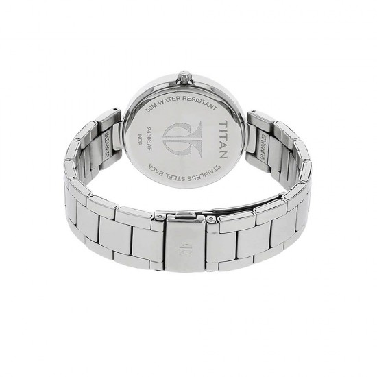 Titan Workwear 2480SM07 Silver Dial Stainless Steel Strap Quartz Women's Watch