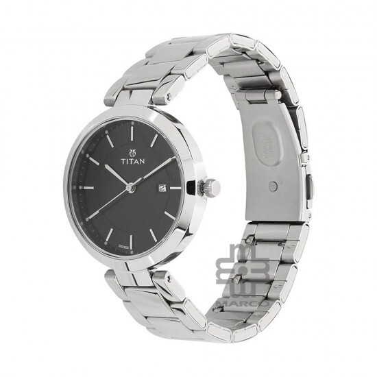 Titan Workwear 2480SM08 Black Dial Stainless Steel Strap Quartz Women's Watch