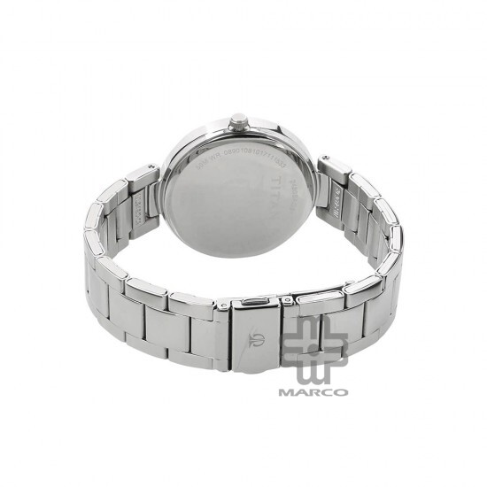 Titan Workwear 2480SM08 Black Dial Stainless Steel Strap Quartz Women's Watch