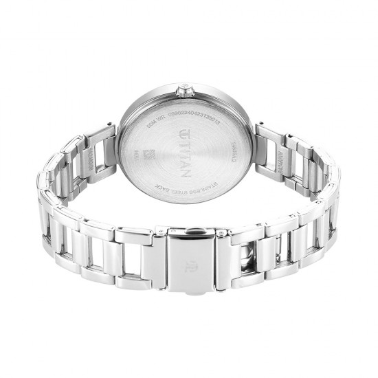 Titan Workwear 2480SM12 Silver Dial Stainless Steel Strap Quartz Women's Watch
