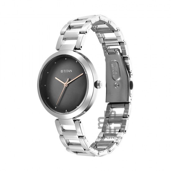 Titan Workwear 2480SM13 Black Dial Stainless Steel Strap Quartz Women's Watch Titan Workwear 2480SM13 Black Dial Stainless Steel Strap Quartz Women's Watch
