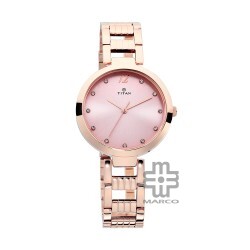 Titan Sparkle 2480WM03 Pink Dial Stainless Steel Strap Quartz Women's Watch