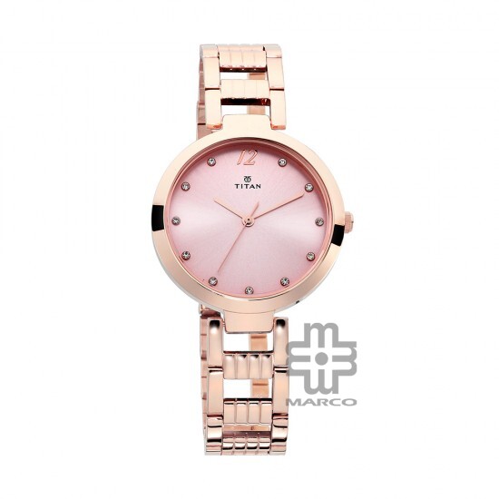 Titan Sparkle 2480WM03 Pink Dial Stainless Steel Strap Quartz Women's Watch
