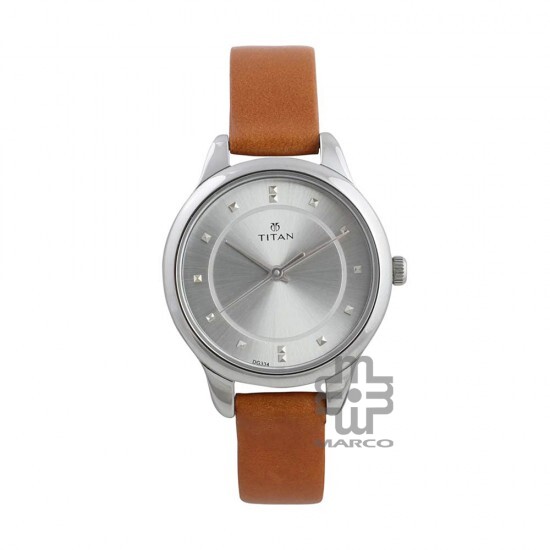 Titan Workwear 2481SL06 Silver Dial Leather Strap Quartz Women's Watch