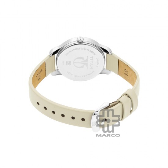 Titan Workwear 2481SL11 Anthracite Dial Leather Strap Quartz Women's Watch