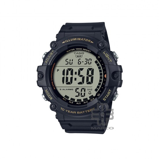Casio General AE-1500WHX-1AV Black Resin Band Men Watch Casio General AE-1500WHX-1AV Black Resin Band Men Watch