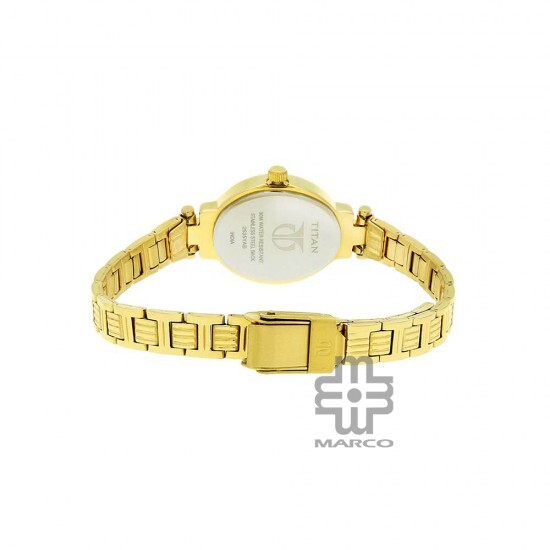 Titan Quartz 2535YM01 Champagne Dial Stainless Steel Strap Quartz Women's Watch