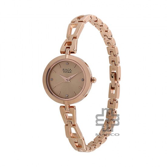 Titan Raga 2540WM06 Beige Dial Metal Strap Quartz Women's Watch