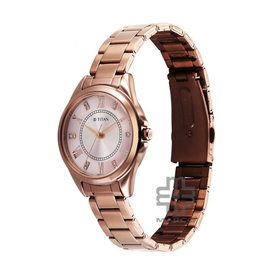 Titan Sparkle 2565QM01 Purple Dial Stainless Steel Strap Women's Watch