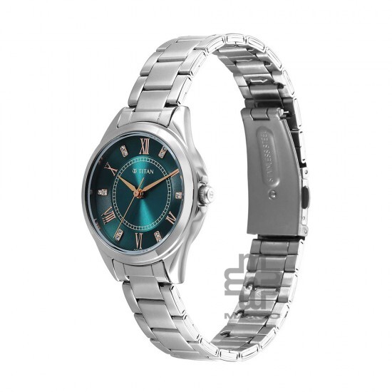 Titan Sparkle 2565SM04 Green Dial Stainless Steel Strap Women's Watch