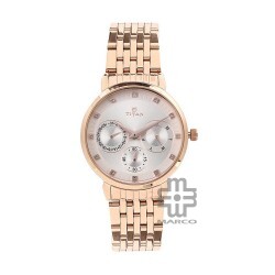 Titan Workwear 2569WM02 Beige Dial Stainless Steel Strap Quartz Women's Watch