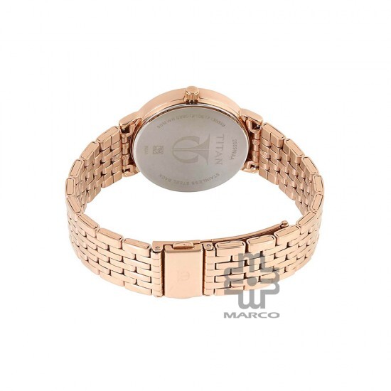 Titan Workwear 2569WM02 Beige Dial Stainless Steel Strap Quartz Women's Watch