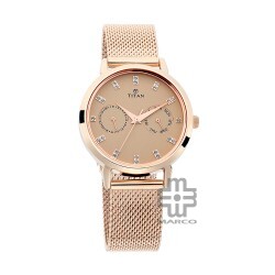 Titan Sparkle 2569WM04 Black Dial Stainless Steel Strap Quartz Women's Watch
