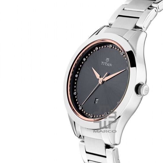 Titan Sparkle 2570SM07 Anthracite Dial Stainless Steel Strap Women Watch Titan Sparkle 2570SM07 Anthracite Dial Stainless Steel Strap Women Watch