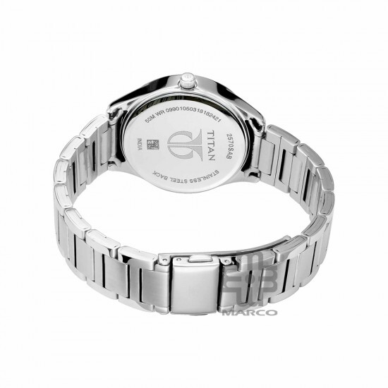 Titan Sparkle 2570SM07 Anthracite Dial Stainless Steel Strap Women Watch