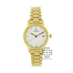 Titan Karishma 2572YM01 White Dial Stainless Steel Strap Quartz Women's Watch