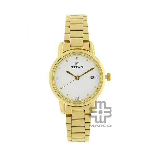 Titan Karishma 2572YM01 White Dial Stainless Steel Strap Quartz Women's Watch