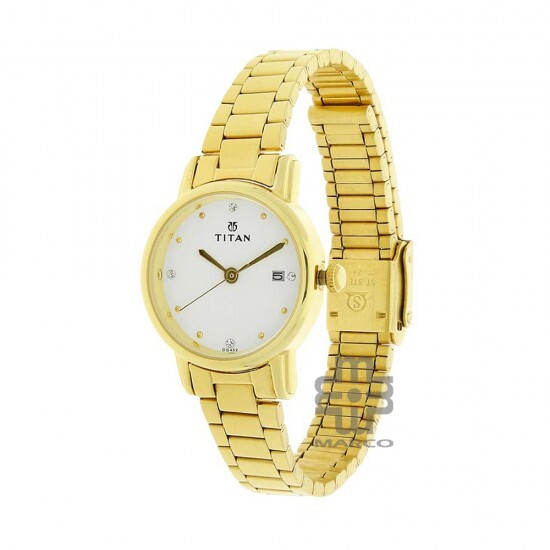 Titan Karishma 2572YM01 White Dial Stainless Steel Strap Quartz Women's Watch