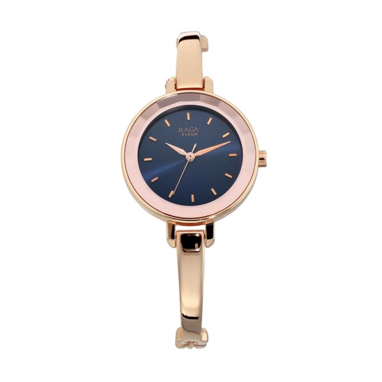 Titan Quartz 2575WM02 Blue Dial Metal Strap Quartz Women's Watch Titan Quartz 2575WM02 Blue Dial Metal Strap Quartz Women's Watch