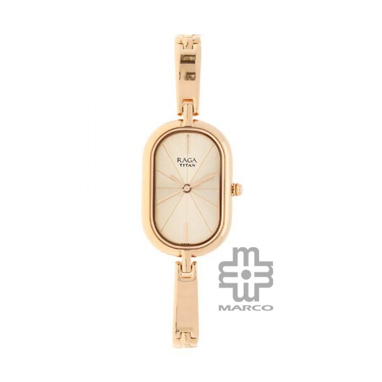 Titan Raga Viva 2577WM01 Rose Gold Dial Metal Strap Quartz Women's Watch