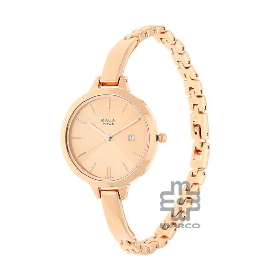 Titan Raga Viva 2578WM01 Rose Gold Dial Metal Strap Quartz Women's Watch