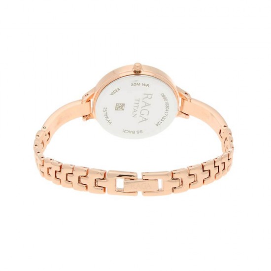Titan Raga Viva 2578WM01 Rose Gold Dial Metal Strap Quartz Women's Watch