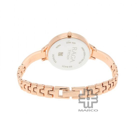 Titan Raga Viva 2578WM01 Rose Gold Dial Metal Strap Quartz Women's Watch