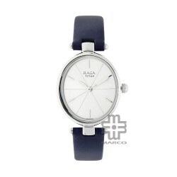 Titan Raga Viva 2579SL01 Silver Dial Leather Strap Quartz Women Watch