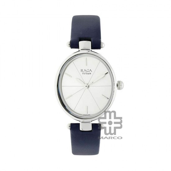 Titan Raga Viva 2579SL01 Silver Dial Leather Strap Quartz Women Watch Titan Raga Viva 2579SL01 Silver Dial Leather Strap Quartz Women Watch