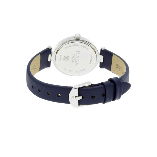 Titan Raga Viva 2579SL01 Silver Dial Leather Strap Quartz Women Watch Titan Raga Viva 2579SL01 Silver Dial Leather Strap Quartz Women Watch