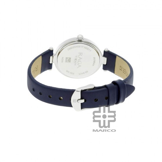 Titan Raga Viva 2579SL01 Silver Dial Leather Strap Quartz Women Watch