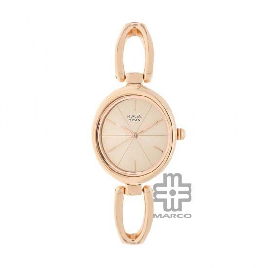 Titan Raga Viva 2579WM01 Rose Gold Dial Metal Strap Quartz Women's Watch