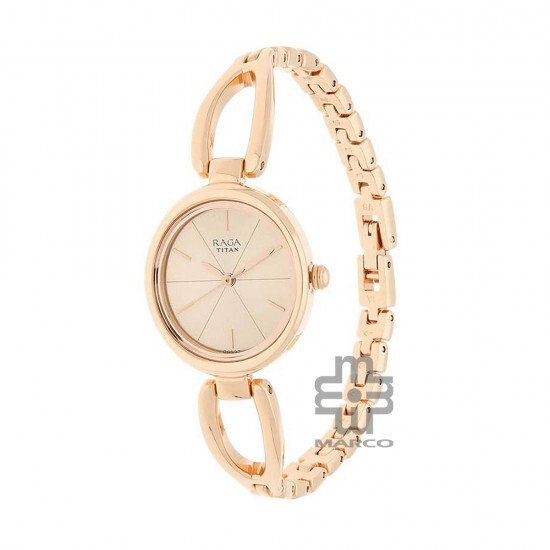 Titan Raga Viva 2579WM01 Rose Gold Dial Metal Strap Quartz Women's Watch