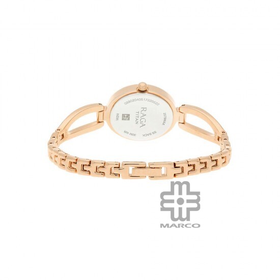 Titan Raga Viva 2579WM01 Rose Gold Dial Metal Strap Quartz Women's Watch