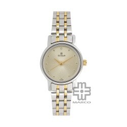 Titan Karishma 2593BM01 Champagne Dial Stainless Steel Strap Quartz Women's Watch