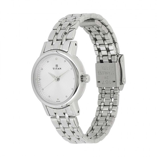 Titan Karishma 2593SM01 Silver Dial Stainless Steel Strap Quartz Women's Watch