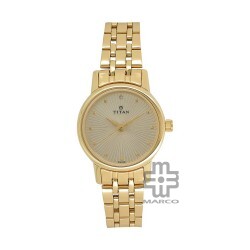 Titan Karishma 2593YM01 Champagne Dial Stainless Steel Strap Quartz Women's Watch