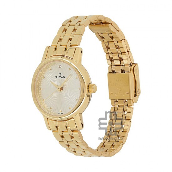 Titan Karishma 2593YM01 Champagne Dial Stainless Steel Strap Quartz Women's Watch